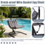 Balancelle suspendue avec support, coussin et structure en acier pour patio, chambre à coucher, jardin, balcon, bord de piscine, capacité de 350 lb
