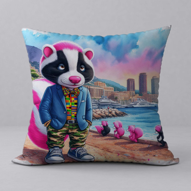 Polyester Throw Square Pillow Cover & Insert