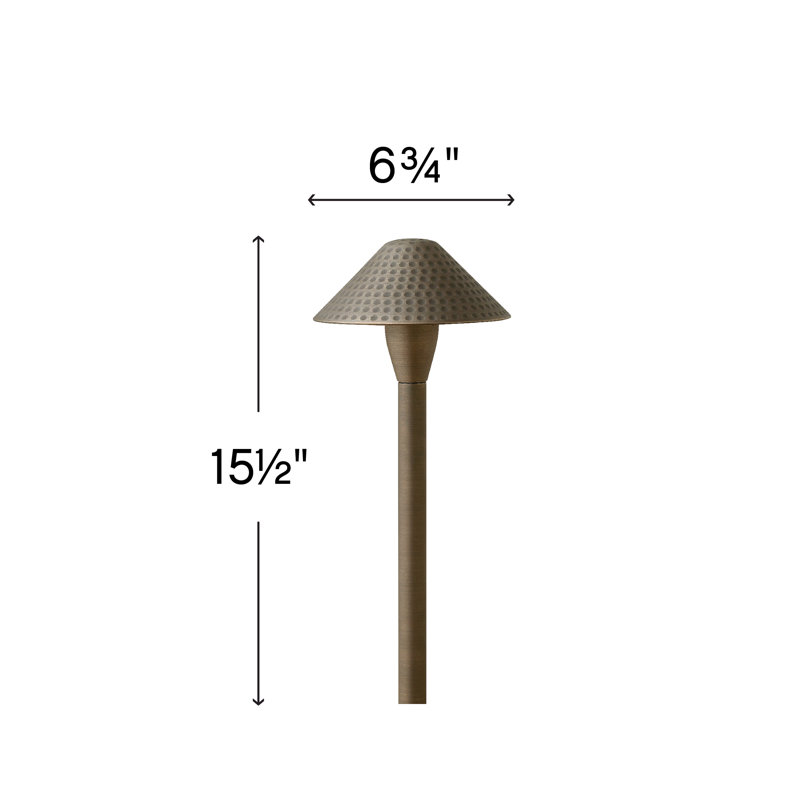Hardy Island Brown Low Voltage Pathway Light, 15.5" H x 6.75" W x 6.75" D