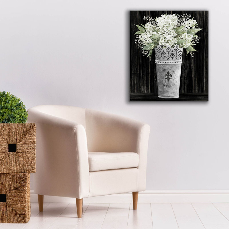 «Punched Tin Floral I» par Cindy Jacobs, art mural sur toile, H 30 po x l 26 po x P 1,5 po