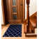 Tapis bleu marine en polypropylène Spiceland