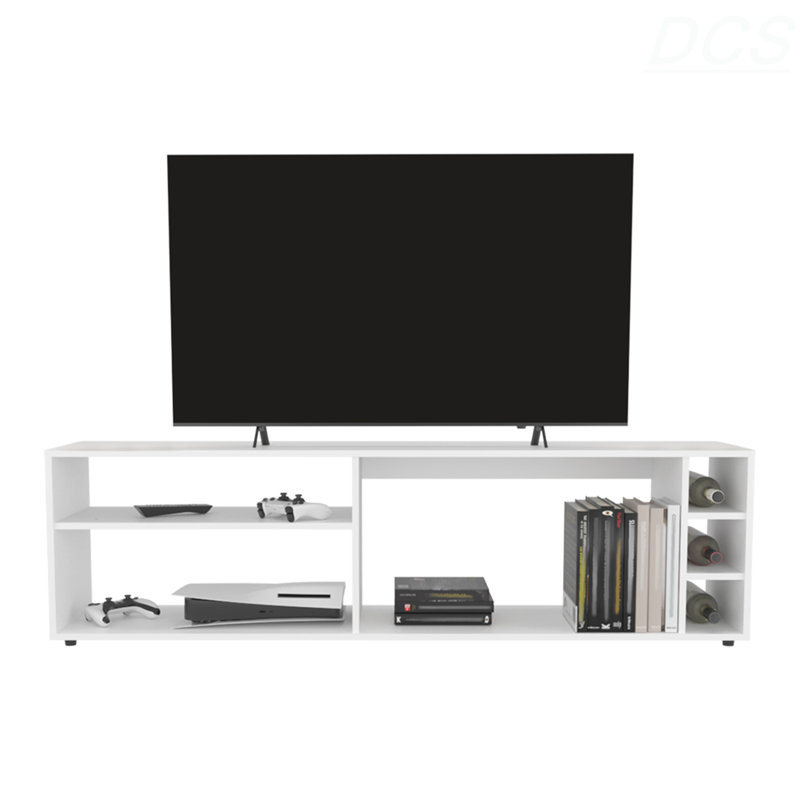 Meuble télé, salon, meuble télé Mountainair, Blanc