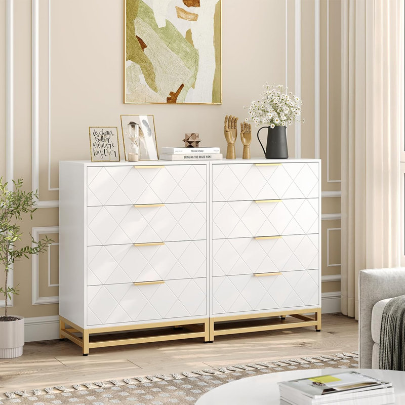 4 - Drawer Chest of Drawers, White