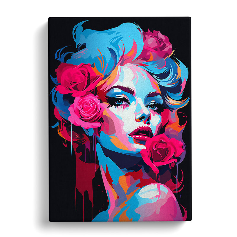 Rose Pop No.2 - Wrapped Canvas, 76cm H x 50cm W x 3cm D
