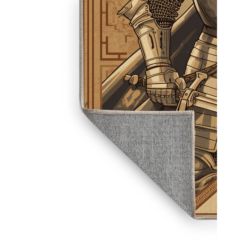 Tapis oriental classique brun et beige lavable à la machine Palmerston Knight, 8 x 10