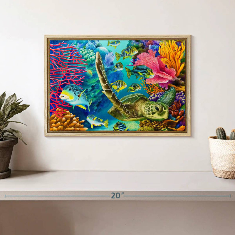 Coral Canyon, Cadre flottant en bois naturel, 13 po x 9 po