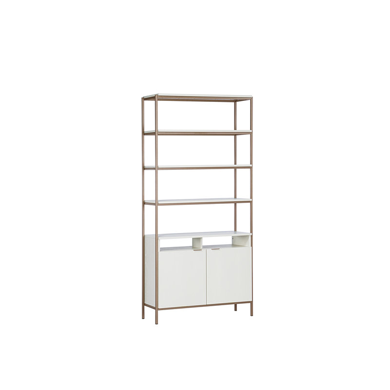 Storage Bookcase, Champagne Gold/Cream