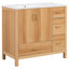 Meuble-lavabo en bois 36 po avec portes et tiroirs solides 36 po
