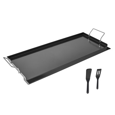 32x14 in Flat Top Griddle Carbon Steel Universal BBQ Grill Pan Cookware