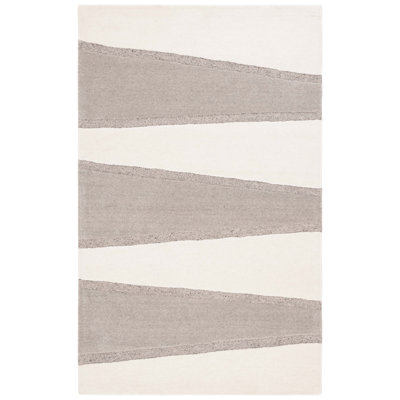 Kessa Hand Tufted Wool/Cotton Rug in Ivory/Grey