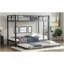 Lit superposé simple TG au-dessus de simple avec lit gigogne simple, noir-2036444351