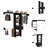 Manchester 250 Closet System with 5 Open Shelves, 1 Drawer, and 3 Metal Rods-1829166378