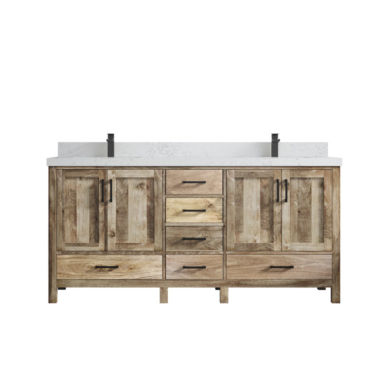 Ensemble de meuble-lavabo double 72 po Malibu, Empira, Naturel