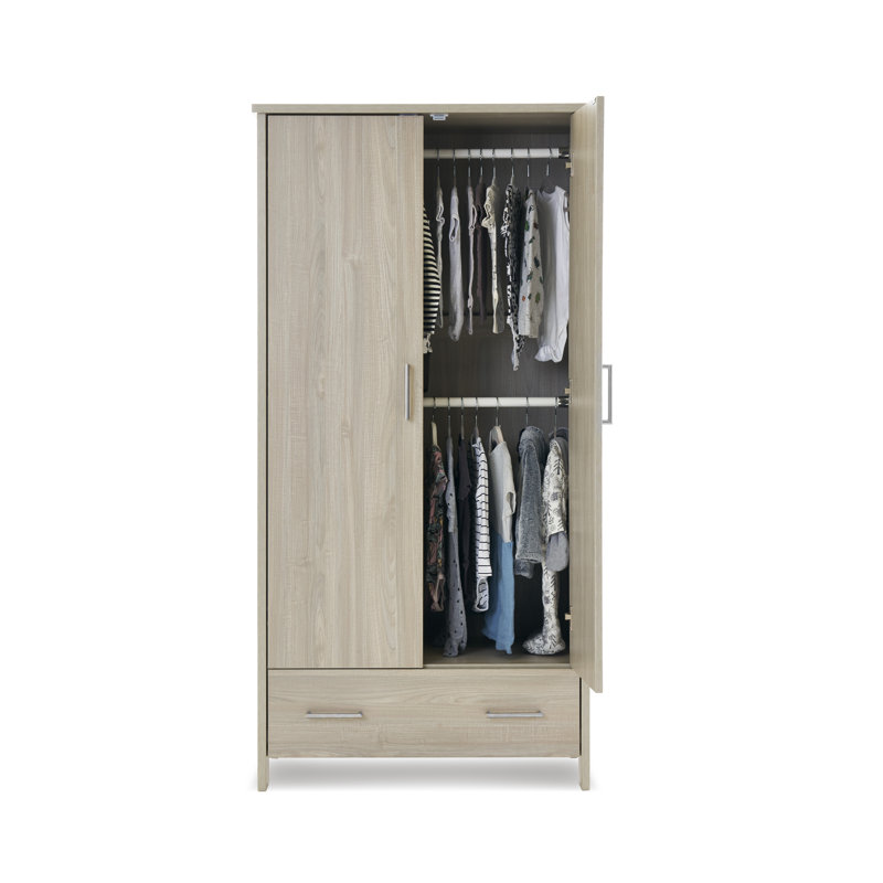 Nika Double Wardrobe, Grey Wash
