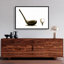 Golf Club Illustration Canvas | Man Cave Decor Brown Frame