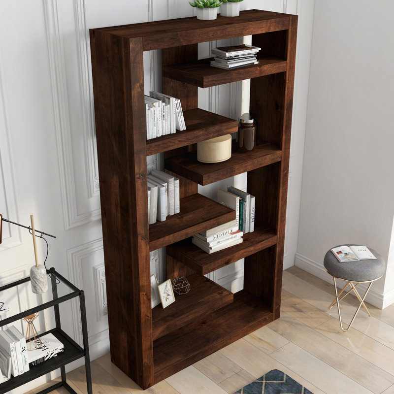 72" High 6-Shelf Bookcase, No Assembly Required