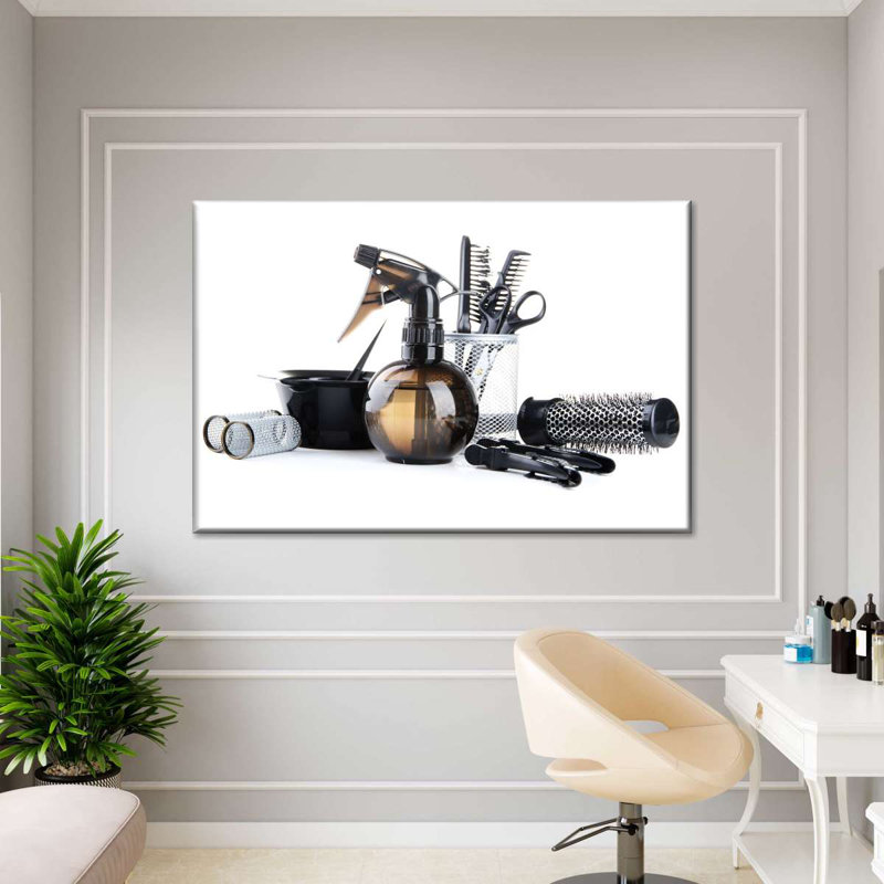 Hair Salon Essentials Canvas Print, 26" H x 39" W x 1.25" D