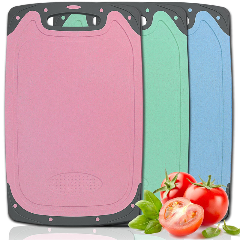 3-Piece Plastic Chopping Board Set