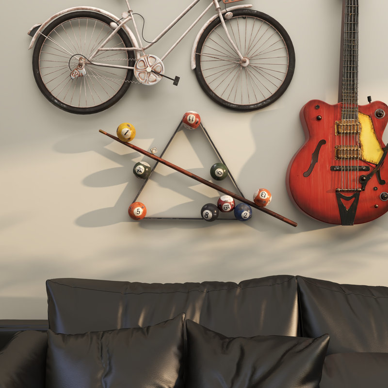 Metal Pool Games Multi Colored Wall Decor