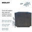 Black Concrete Effect Square Planter, Frostproof Outdoor Plant Pot, Garden Planter Box with Drainage Holes-93635363