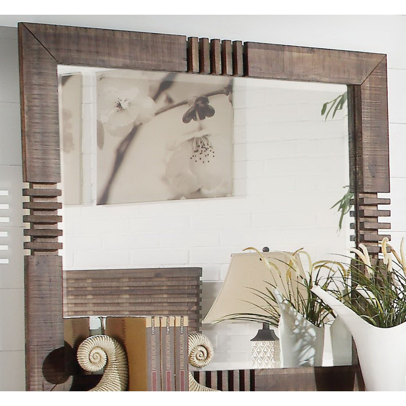 Veronica Wood Rectangle Wall Mirror