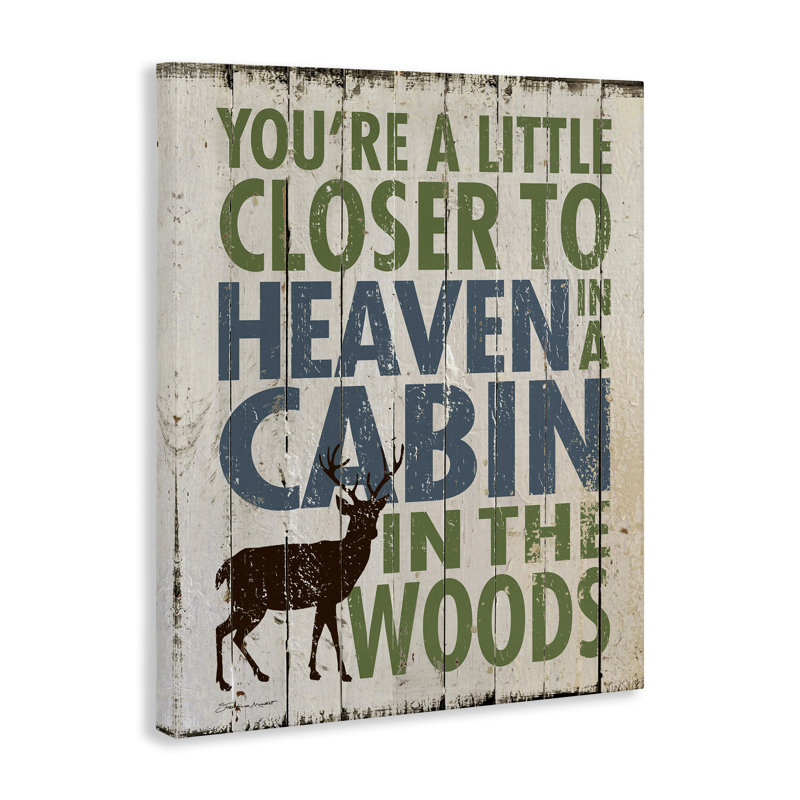 "Closer to Heaven in a Cabin", art mural sur toile par Stephanie Workman Marrott, H 20 po x l 16 po
