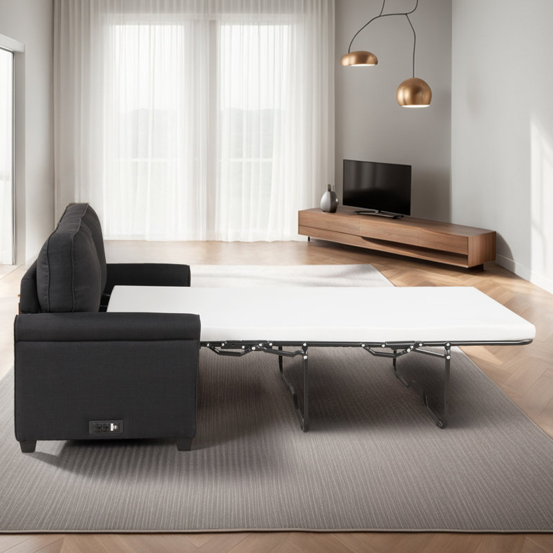 Canapé-lit avec matelas Fashion, Noir