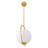 Izaguirre 1 Light Mini Pendant With Medallion Gold Finish for Kitchen, Bedroom, or Bathroom
