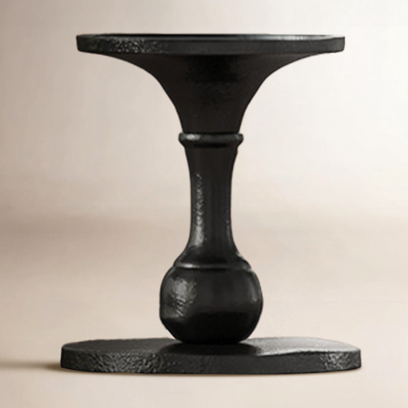 Iron Tabletop Dish, 5.12" H x 4.33" W x 4.33" D, Black