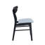 Chaises d'appoint de cuisine moderne noire (2 pièces) - Structure en bois, sièges rembourrés