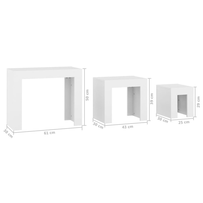 Godbeare Sled Coffee Table, White