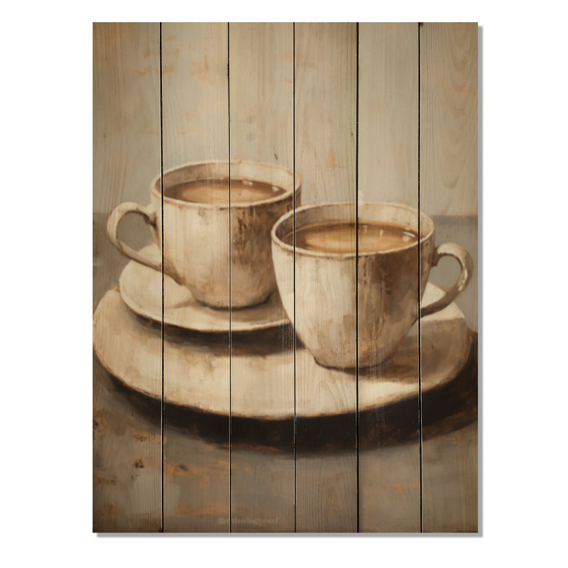 «Food Coffee Tea IV», impression sur bois naturel, H 40 po x l 30 po x P 0,78 po