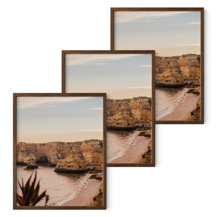 Haus and Hues 8x10 Black Oak Wood Frames Set of 3-3 8x10 Poster Frame for Three, 8x10 Wooden Frame for Poster, Frame Natural Wood Frame, Thin