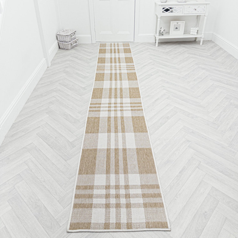 Runner Chequered Flatweave Area Rug, Runner 60 x 150 cm