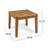 Hampton Outdoor Acacia Wood Side Table, 20 "W X 20 "D X 15.75 "H