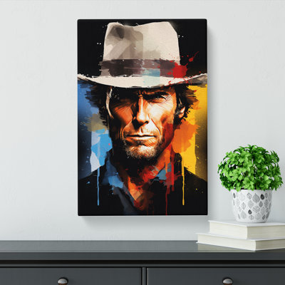 Clint Eastwood Constructivism - Wrapped Canvas