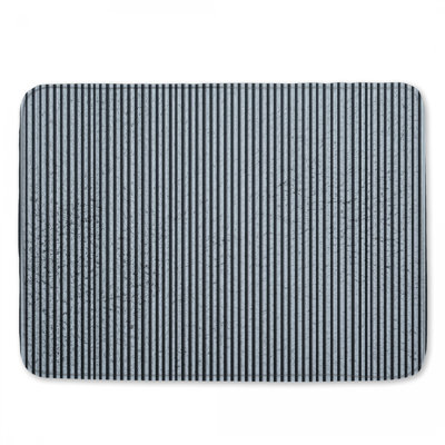 Tapis de bain vertical à rayures noires