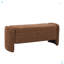 Banc de rangement ovale en tissu de chenille-1113734590