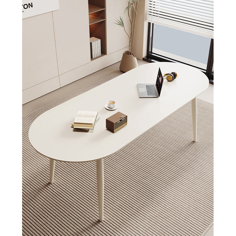 Bureau d'étude de style scandinave avec bords arrondis, H 29,53 po x l 55,12 po x P 31,5 po