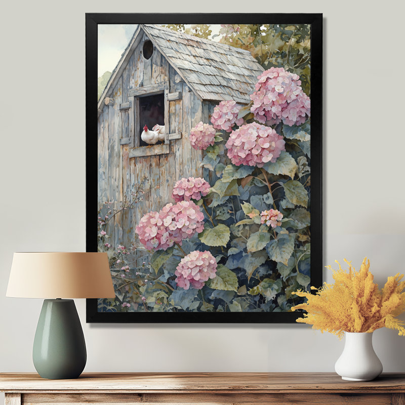 Dolcater - Floral Canvas Prints, 32" H x 16" W, Single Picture Framed Print, Black
