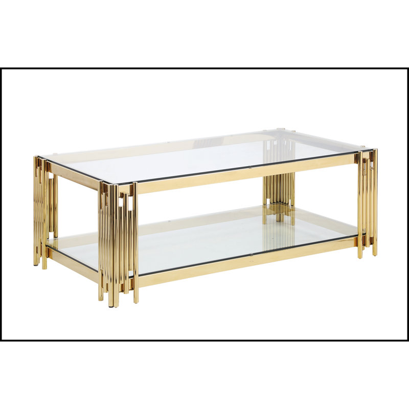 Glass Top Coffee Table, Transparent