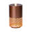 20.87"H Brown Metal Cutout Outdoor Water Fountain With LED Lights, Modern Freestanding Candle Style Water Feature For Patio Backyard Decor