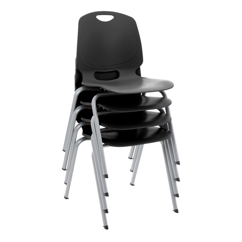 Ensemble de chaises de classe empilables 18 po Cleorand, Noir