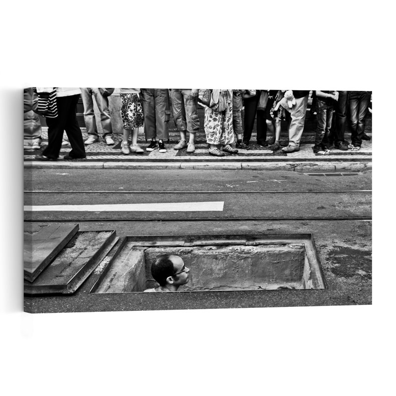 Hidden City Observer Abstract Contemporary City Wall Art Print by Luis Sarmento - Print, 101.6cm H x 152.4cm W