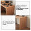 Bureau d'écriture entièrement en bois massif avec armoire de rangement et petite table d'étude Mid-Century-131238627