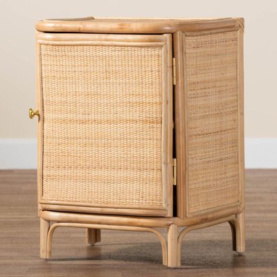 Ellis Wicker / Rattan Nightstand by Red Barrel Studio