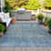 Machine Washable Indoor/Outdoor Xhevrie Blue Rug