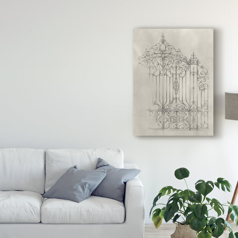 «Iron Gate Design II» par Ethan Harper - impression sur toile tendue, H 19 po x l 14 po x P 2 po