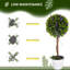60cm Faux Flowering Topiary in Pot