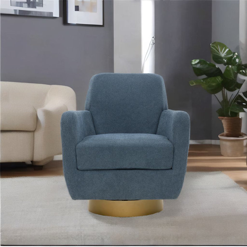 Fauteuil rotatif à 360 degrés, Lin bleu